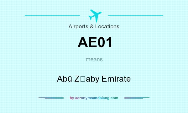 What does AE01 mean? It stands for Abū Z̧aby Emirate