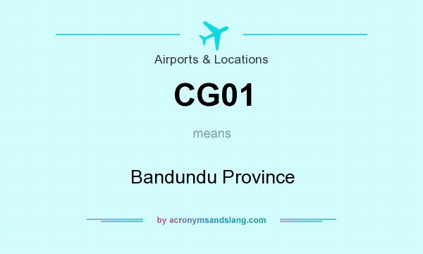 What does CG01 mean? It stands for Bandundu Province