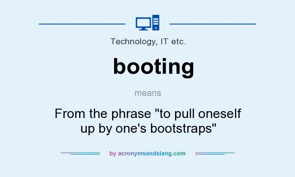 What does booting mean? It stands for From the phrase 