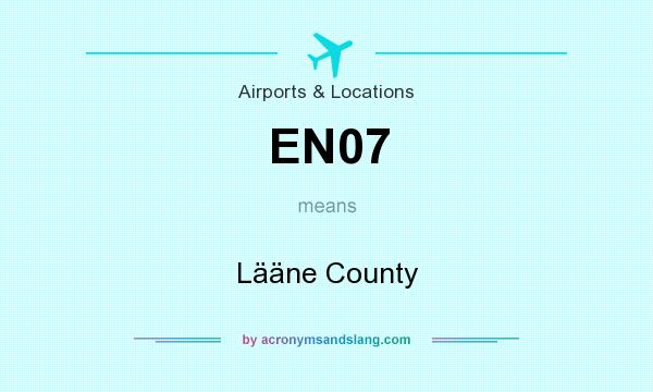 What does EN07 mean? It stands for Lääne County