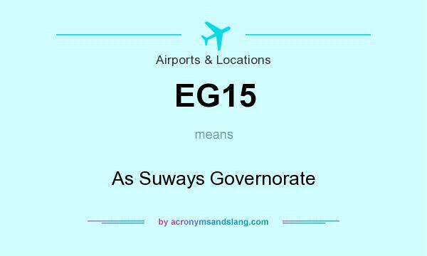 What does EG15 mean? It stands for As Suways Governorate