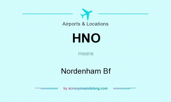 What does HNO mean? It stands for Nordenham Bf