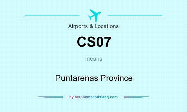 What does CS07 mean? It stands for Puntarenas Province