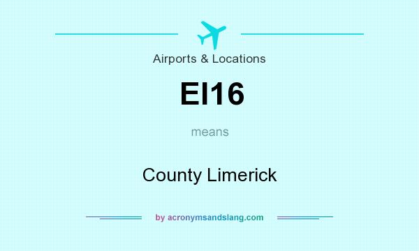 What does EI16 mean? It stands for County Limerick