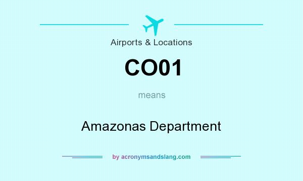 What does CO01 mean? It stands for Amazonas Department
