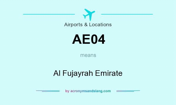 What does AE04 mean? It stands for Al Fujayrah Emirate