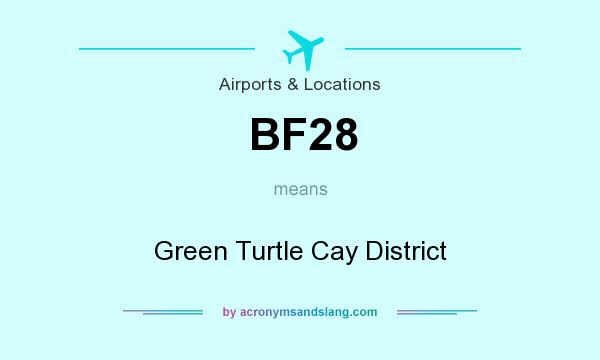What does BF28 mean? It stands for Green Turtle Cay District