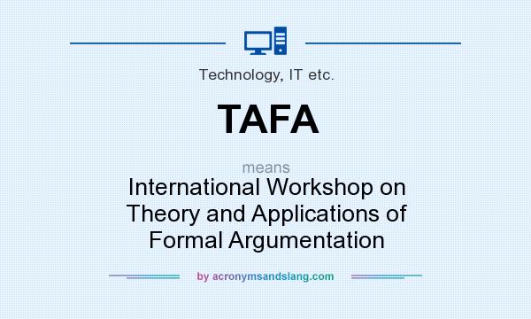 What does TAFA mean? It stands for International Workshop on Theory and Applications of Formal Argumentation