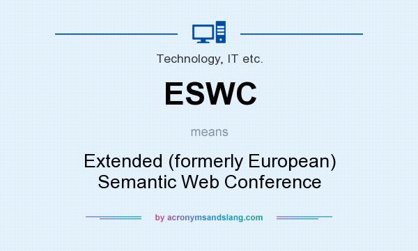 What does ESWC mean? It stands for Extended (formerly European) Semantic Web Conference