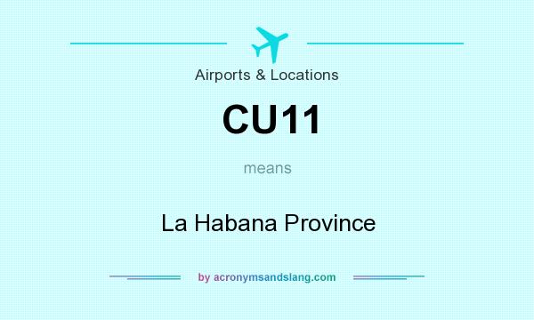 What does CU11 mean? It stands for La Habana Province