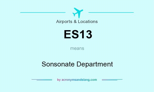 What does ES13 mean? It stands for Sonsonate Department