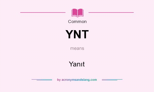 What does YNT mean? It stands for Yanıt