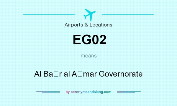 What does EG02 mean? It stands for Al Baḩr al Aḩmar Governorate