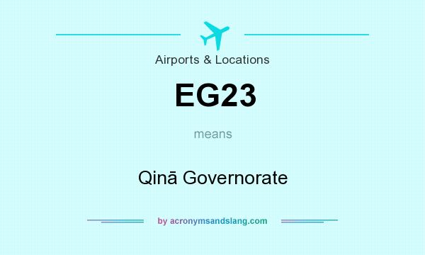 What does EG23 mean? It stands for Qinā Governorate