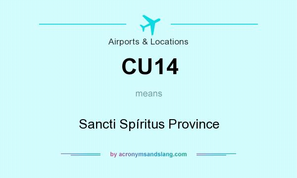 What does CU14 mean? It stands for Sancti Spíritus Province