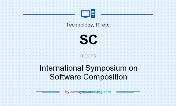 What does SC mean? It stands for International Symposium on Software Composition