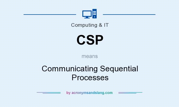 What does CSP mean? It stands for Communicating Sequential Processes