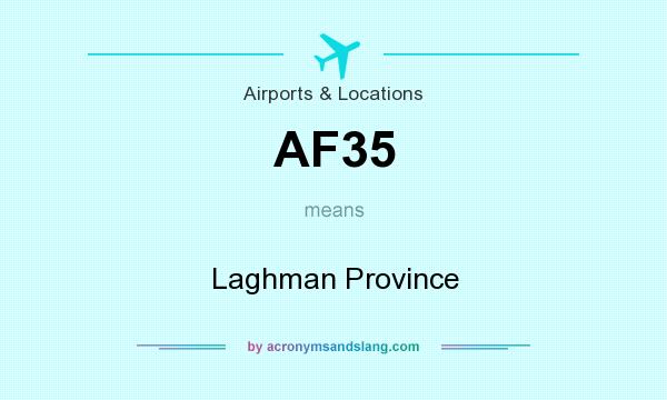 What does AF35 mean? It stands for Laghman Province