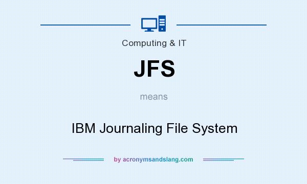 What does JFS mean? It stands for IBM Journaling File System