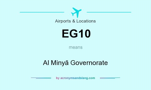 What does EG10 mean? It stands for Al Minyā Governorate