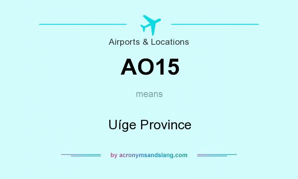 What does AO15 mean? It stands for Uíge Province