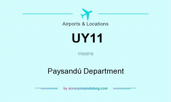 What does UY11 mean? It stands for Paysandú Department