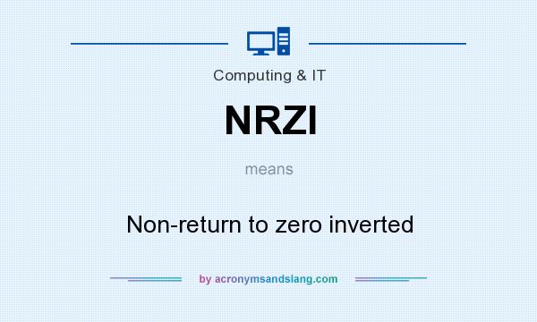 What does NRZI mean? It stands for Non-return to zero inverted