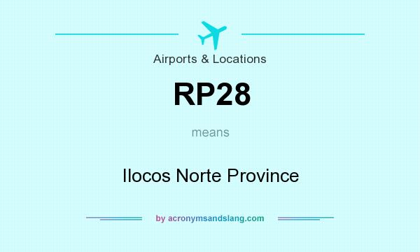 What does RP28 mean? It stands for Ilocos Norte Province