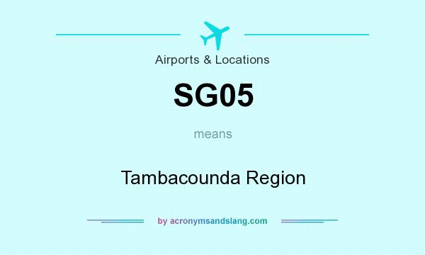 What does SG05 mean? It stands for Tambacounda Region