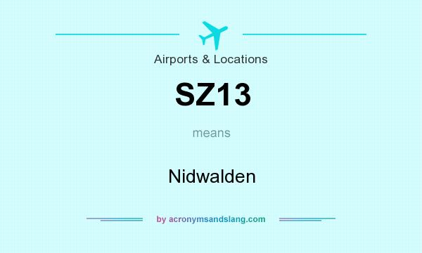 What does SZ13 mean? It stands for Nidwalden