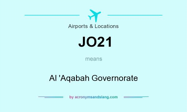 What does JO21 mean? It stands for Al `Aqabah Governorate