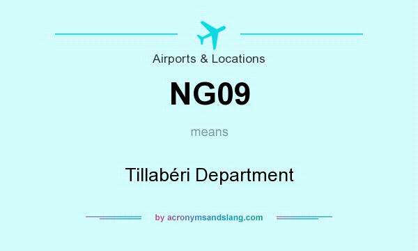 What does NG09 mean? It stands for Tillabéri Department