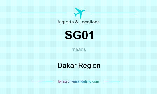 What does SG01 mean? It stands for Dakar Region