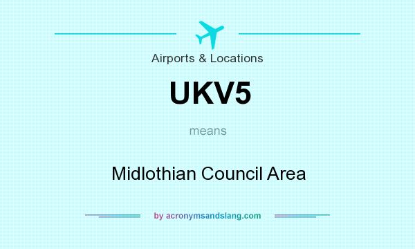 What does UKV5 mean? It stands for Midlothian Council Area