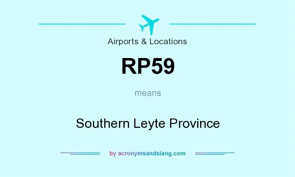 What does RP59 mean? It stands for Southern Leyte Province