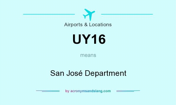 What does UY16 mean? It stands for San José Department