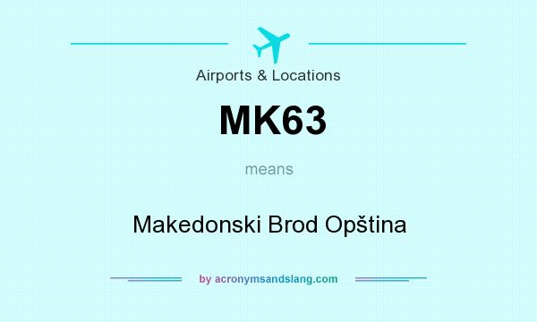 What does MK63 mean? It stands for Makedonski Brod Opština