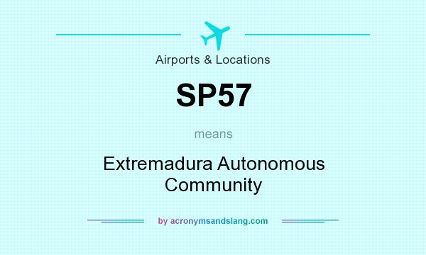 What does SP57 mean? It stands for Extremadura Autonomous Community