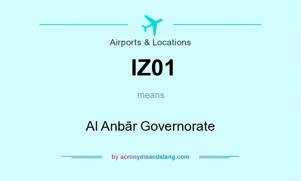 What does IZ01 mean? It stands for Al Anbār Governorate