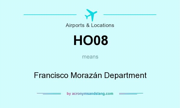 What does HO08 mean? It stands for Francisco Morazán Department