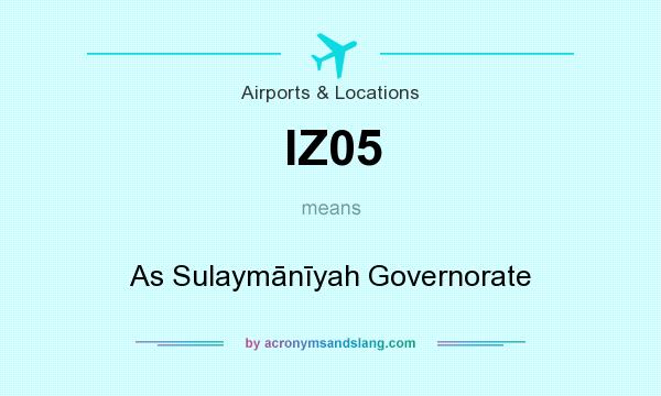 What does IZ05 mean? It stands for As Sulaymānīyah Governorate