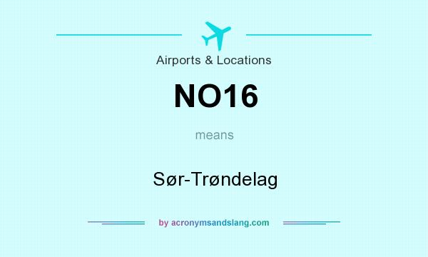 What does NO16 mean? It stands for Sør-Trøndelag