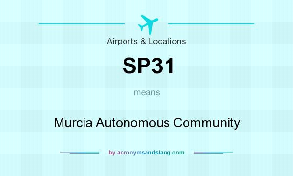 What does SP31 mean? It stands for Murcia Autonomous Community