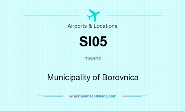 What does SI05 mean? It stands for Municipality of Borovnica