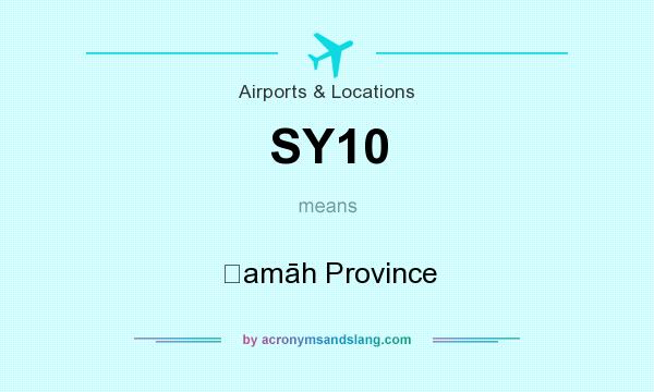 What does SY10 mean? It stands for Ḩamāh Province