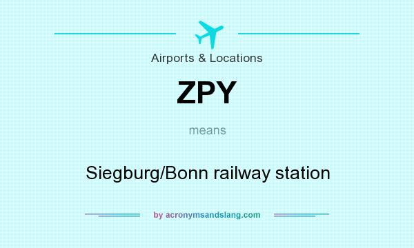 What does ZPY mean? It stands for Siegburg/Bonn railway station