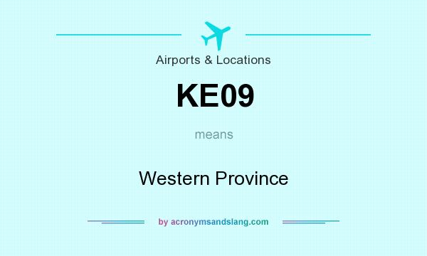 What does KE09 mean? It stands for Western Province
