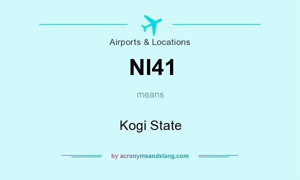 What does NI41 mean? It stands for Kogi State