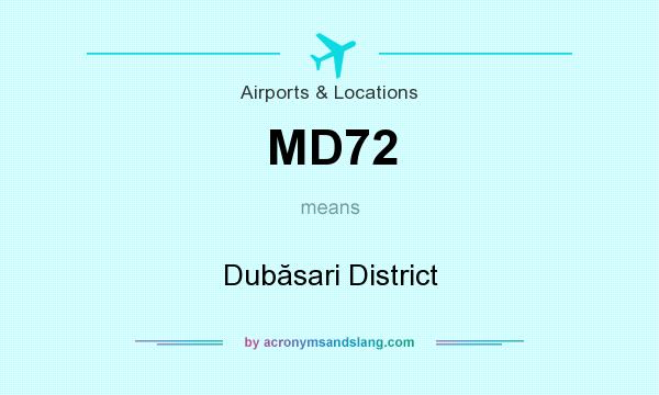What does MD72 mean? It stands for Dubăsari District
