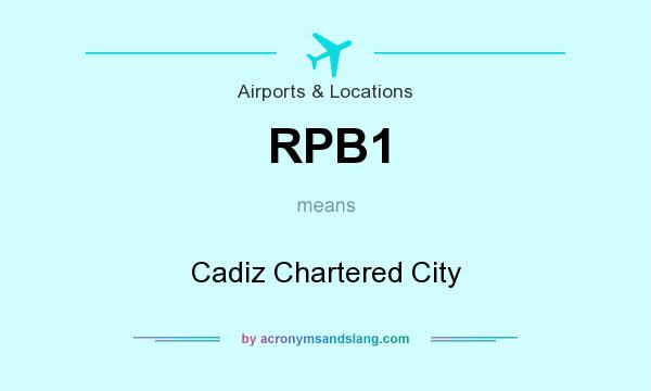 What does RPB1 mean? It stands for Cadiz Chartered City